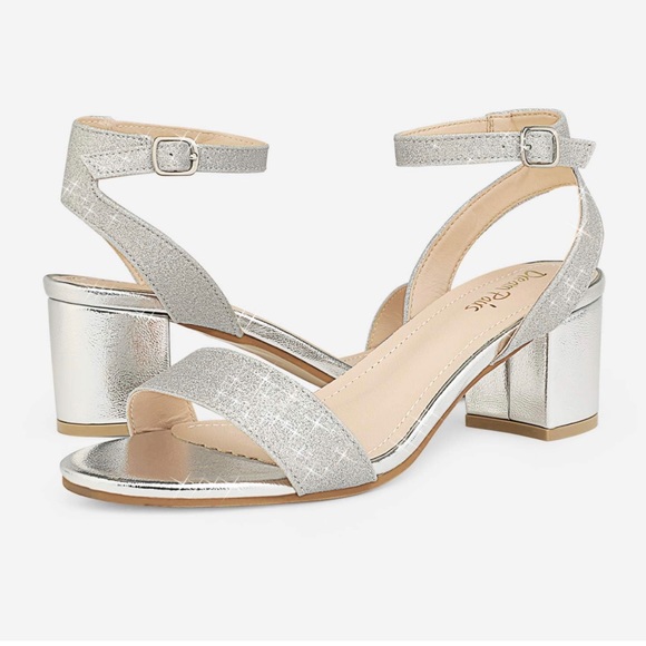 NEW Women's Open Toe Ankle Strap Low Heel - Picture 1 of 5